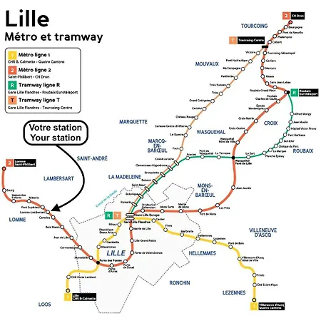 T2 Confortable & Bien Equipe Proche Metro Avec Parking Lejlighed